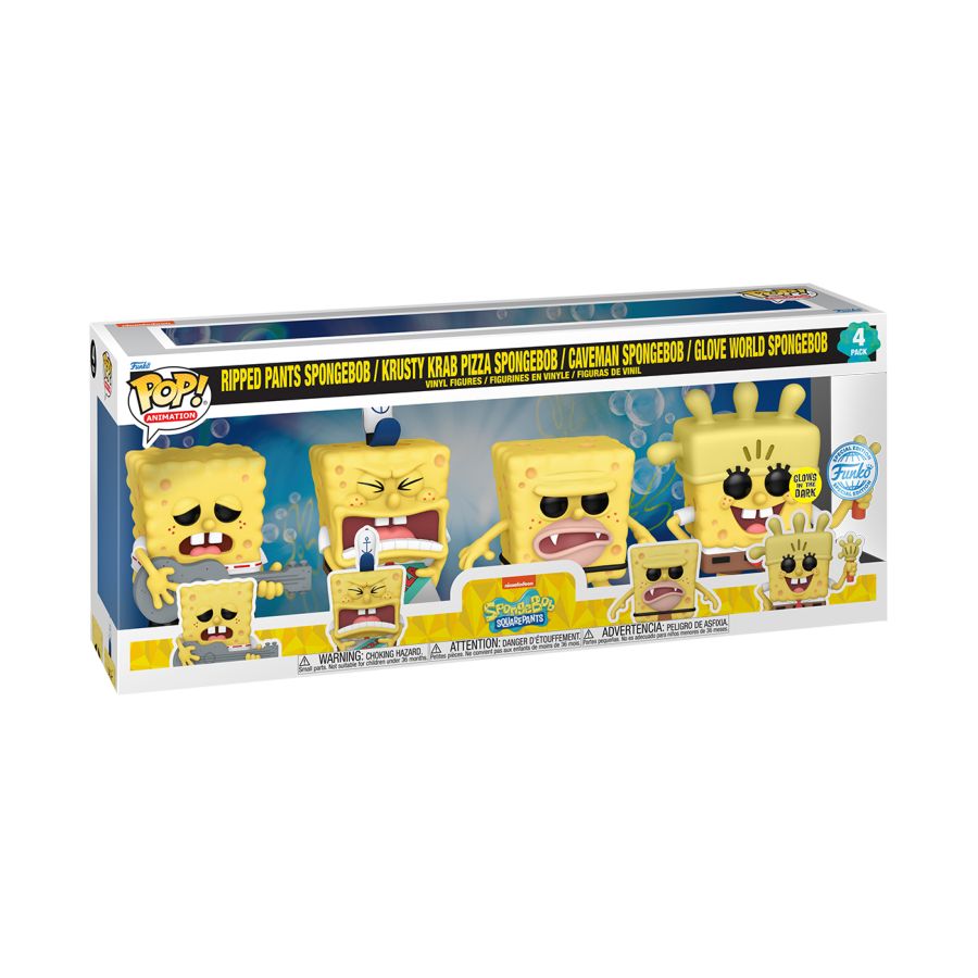 Spongebob Squarepants - Spongebob Exclusive Pop! 4-Pack