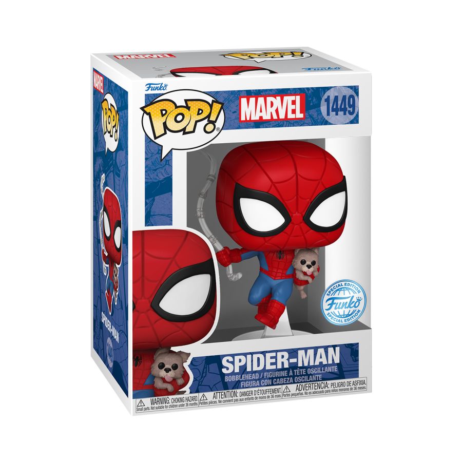 Marvel Comics - Spiderman with "Sandwich the Dog" Exclusive Pop! Vinyl