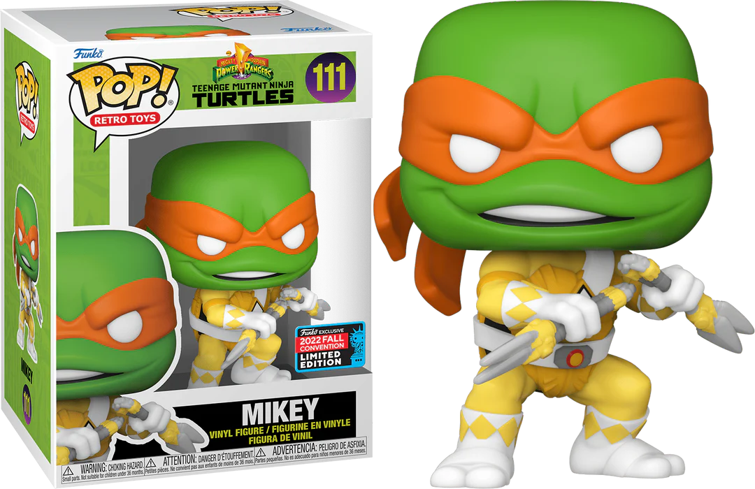 Teenage Mutant Ninja Turtles x Power Rangers  - Mikey 2022 Fall Convention Exclusive Pop Vinyl #111