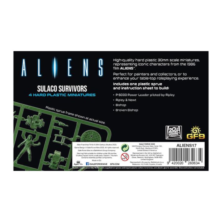 Aliens - Sulaco Survivors [4 Hard Plastic Minatures]