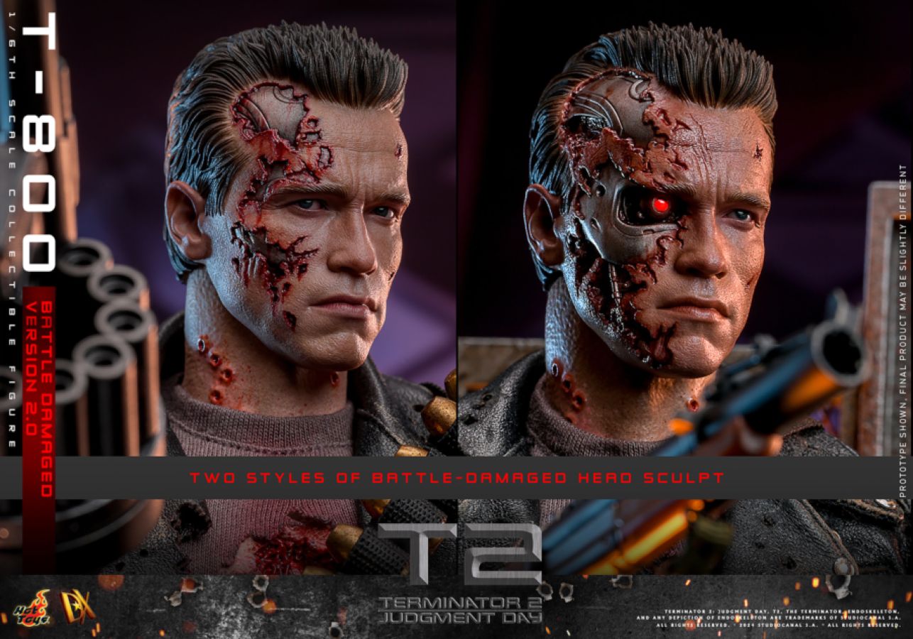 Terminator 2: Judgement Day - T-800 (Battle Damaged 2.0) 1:6 Scale Collectable Action Figure