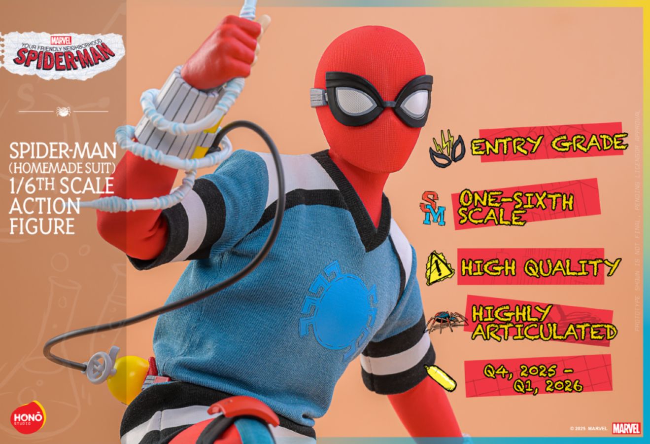 Your Friendly Neighborhood Spider-Man - Spider-Man Homemade Suit 1:6 Scale Action Figure