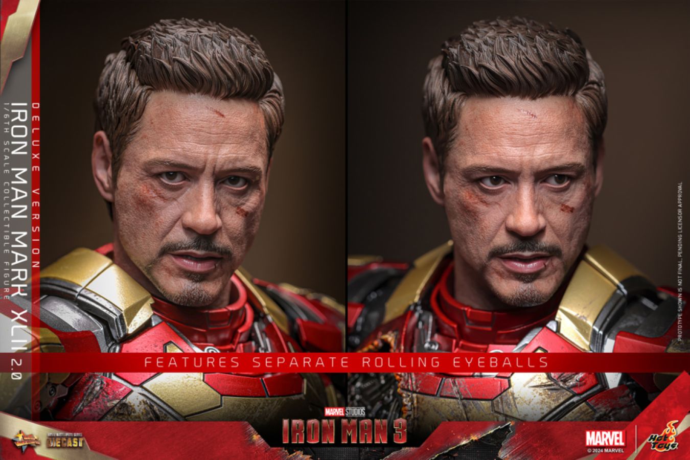 Iron Man 3 - Iron Man Mk 42 (2.0) Deluxe 1:6 Scale Collectable Action Figure