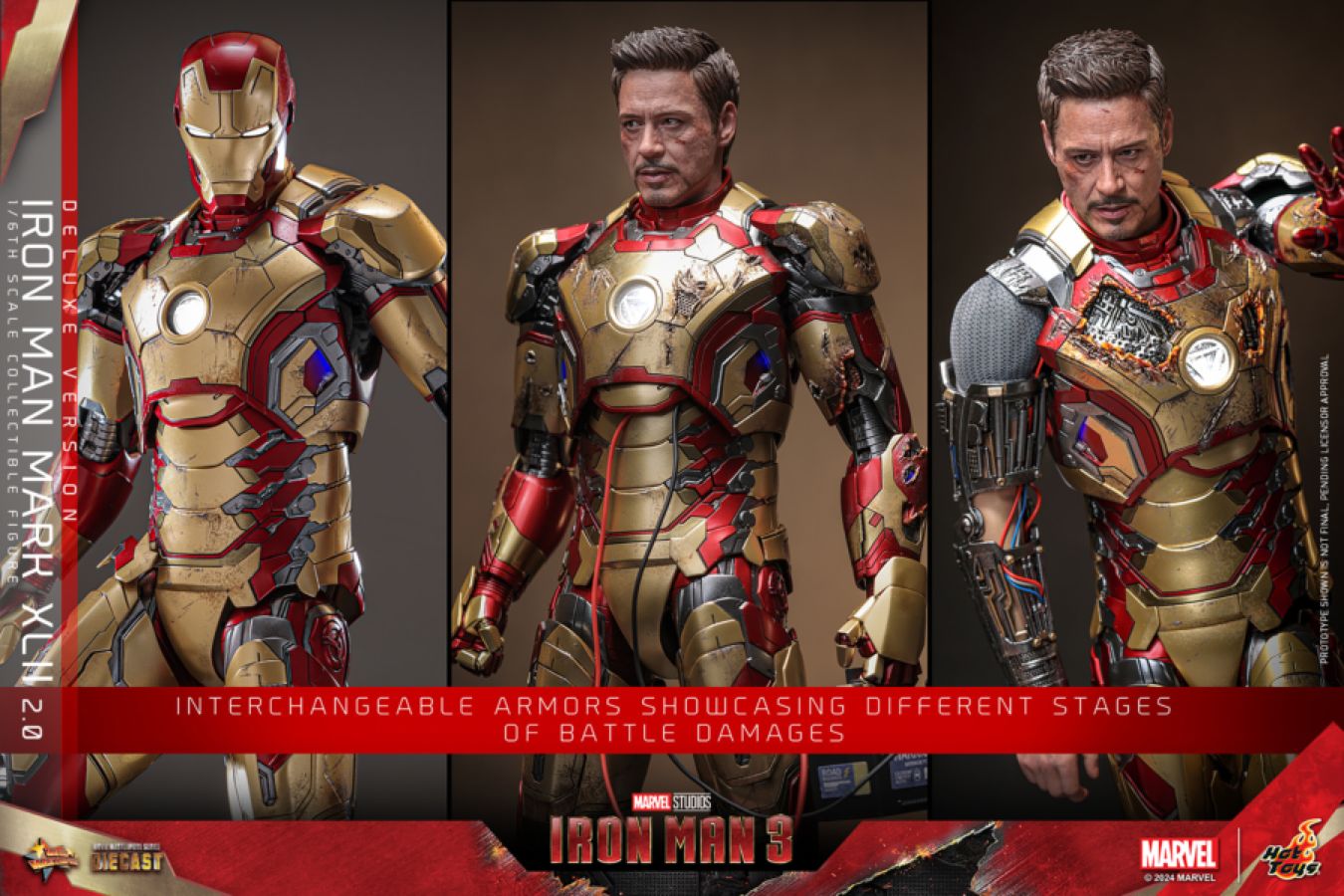 Iron Man 3 - Iron Man Mk 42 (2.0) Deluxe 1:6 Scale Collectable Action Figure