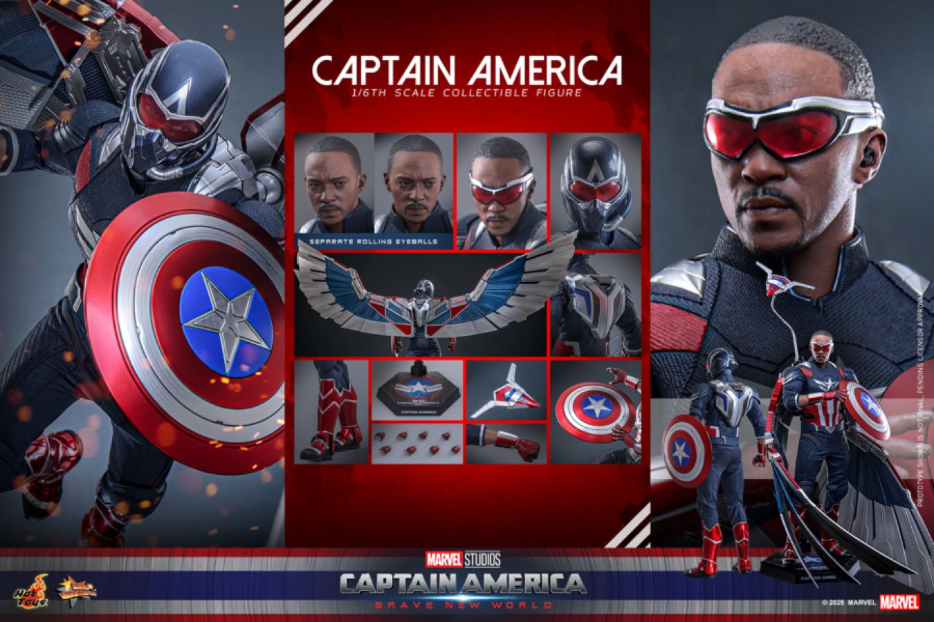 Captain America: Brave New World - Captain America 1:6 Scale Collectable Action Figure