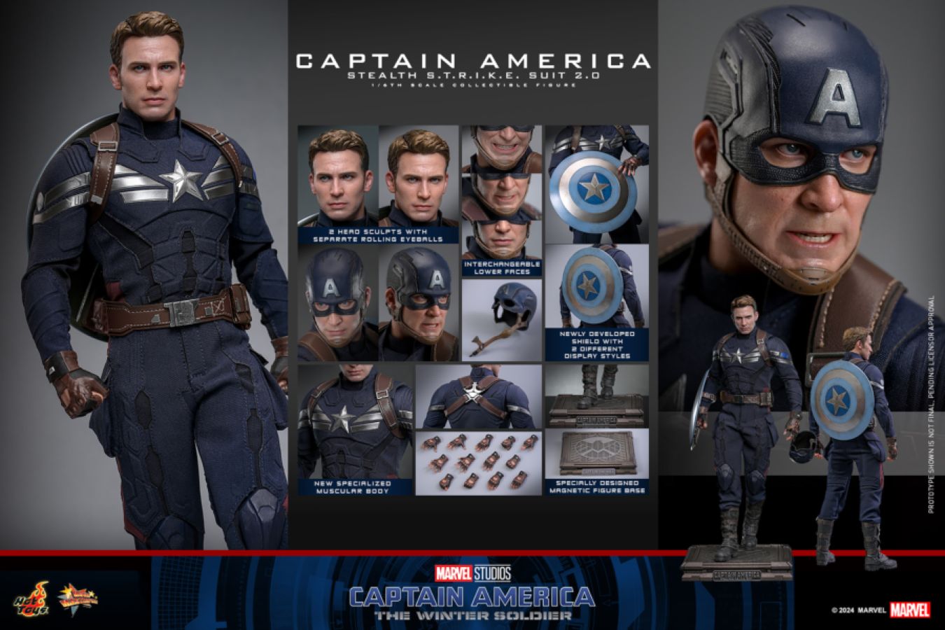 Captain America: Winter Soldier - Stealth S.T.R.I.K.E. Suit 2.0 1:6 Scale Collectable Figure