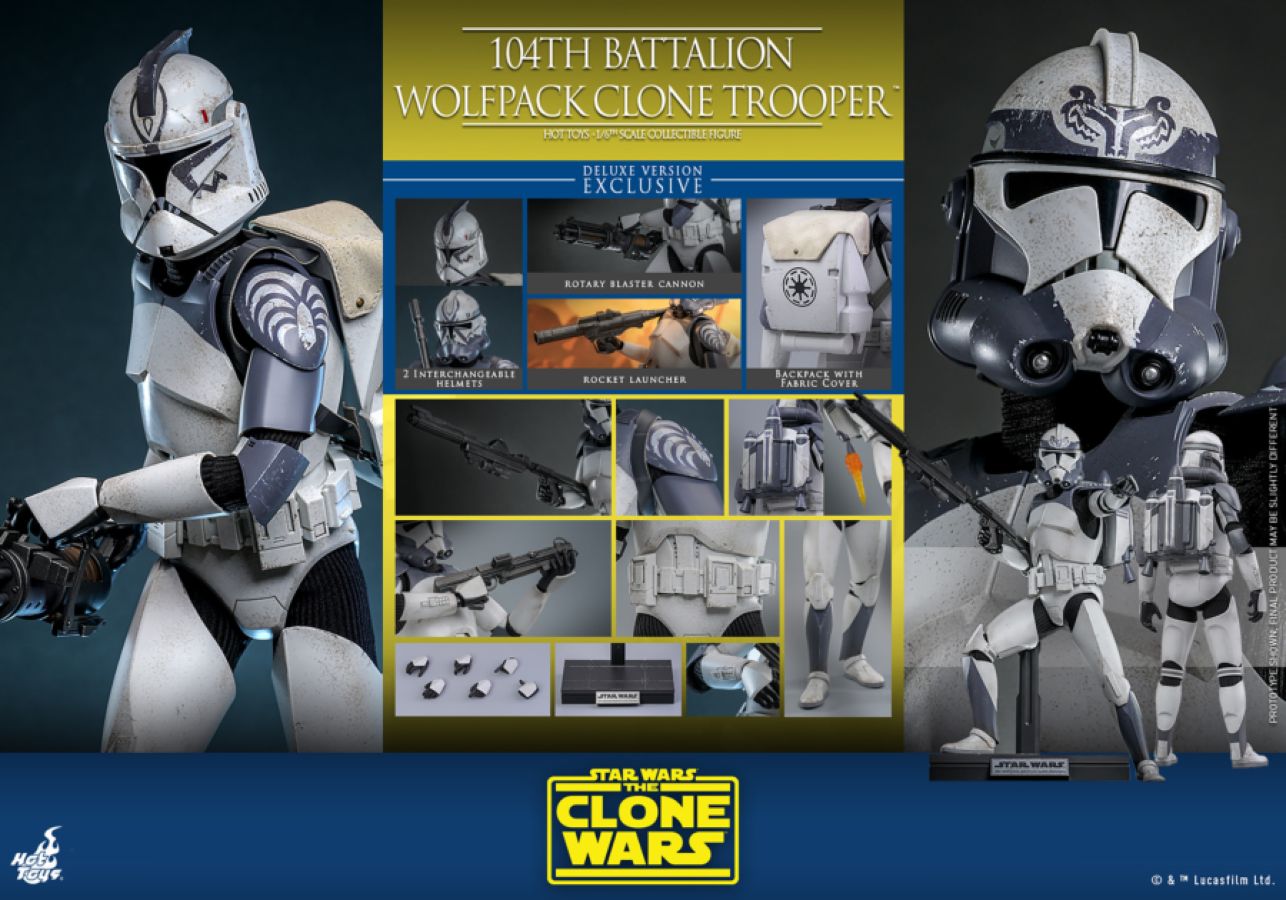 Star Wars - 104th Battalion Wolfpack Clone Trooper Deluxe 1:6 Scale Collectable Action Figure