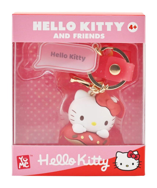 HELLO KITTY - Keychain w/hand strap - Donut (Window Box)