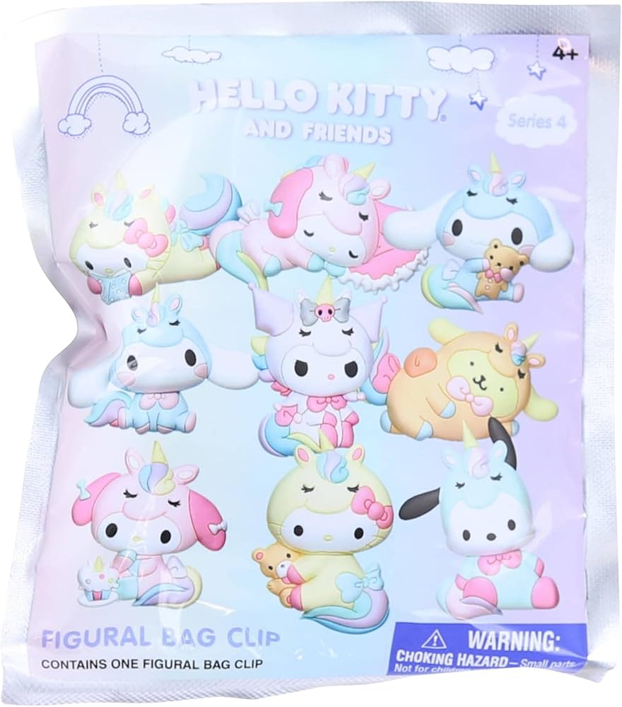 Hello Kitty - 3D PVC Bag Clips Series 4 Blind Bag (Single Unit)