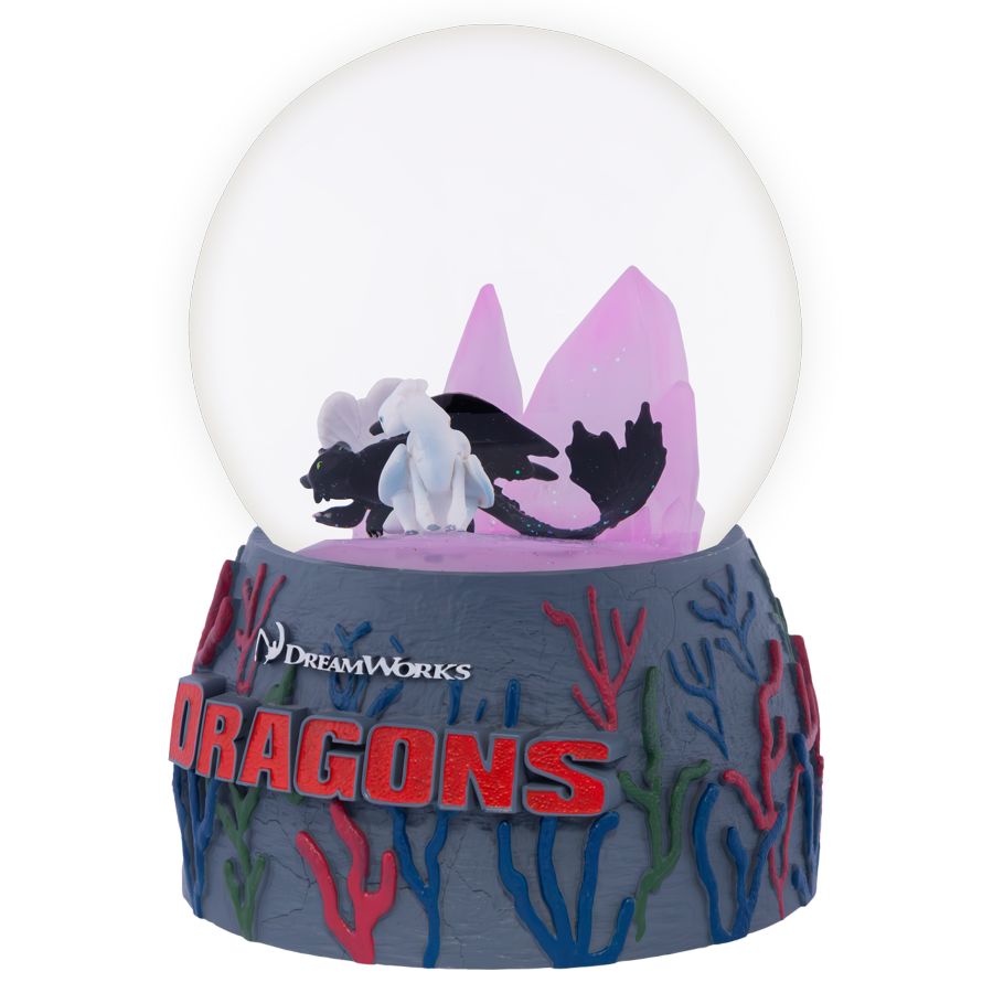 How to Train your Dragon - Toothless & Light Fury Light-up Snowglobe