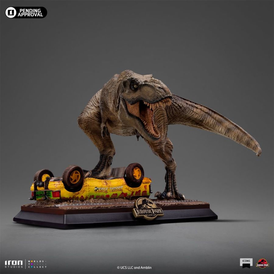 Jurassic Park - T-Rex Attack Icons Statue