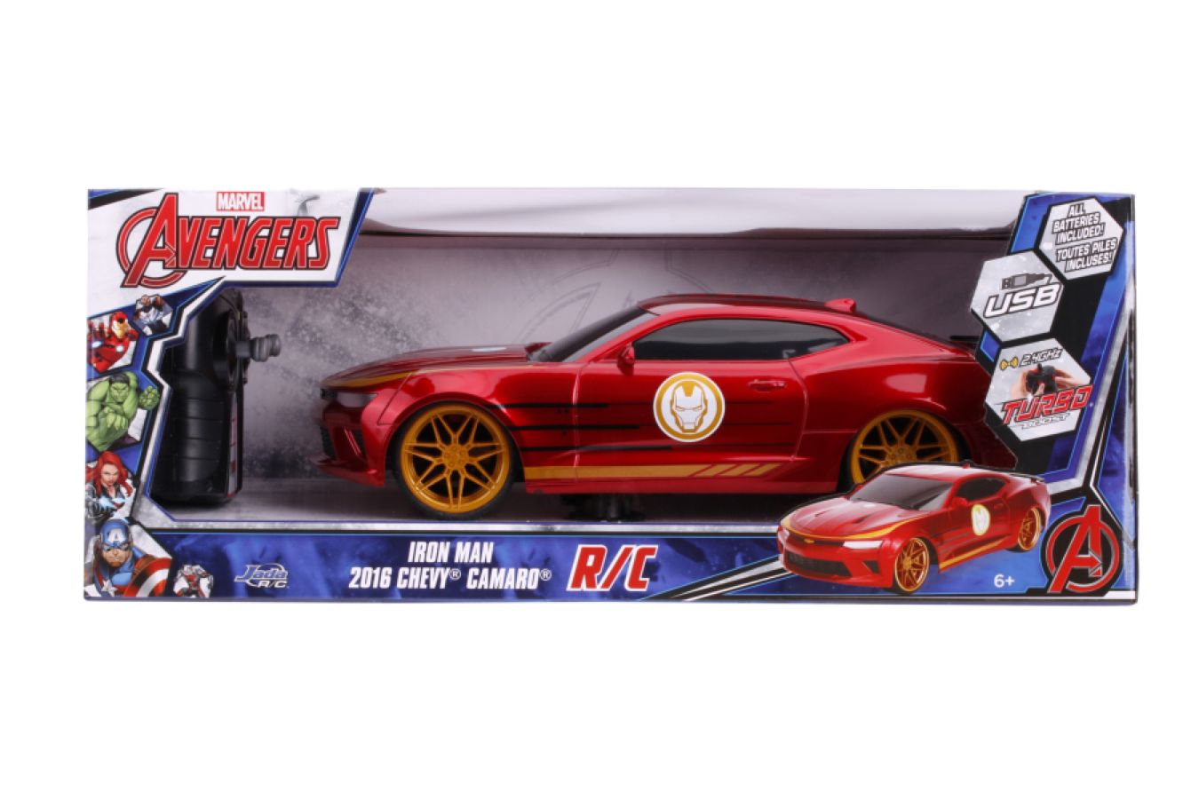 Marvel Comics - 2016 Chevy Camaso SS (Iron Man) 1:16 Scale Remote Control Car