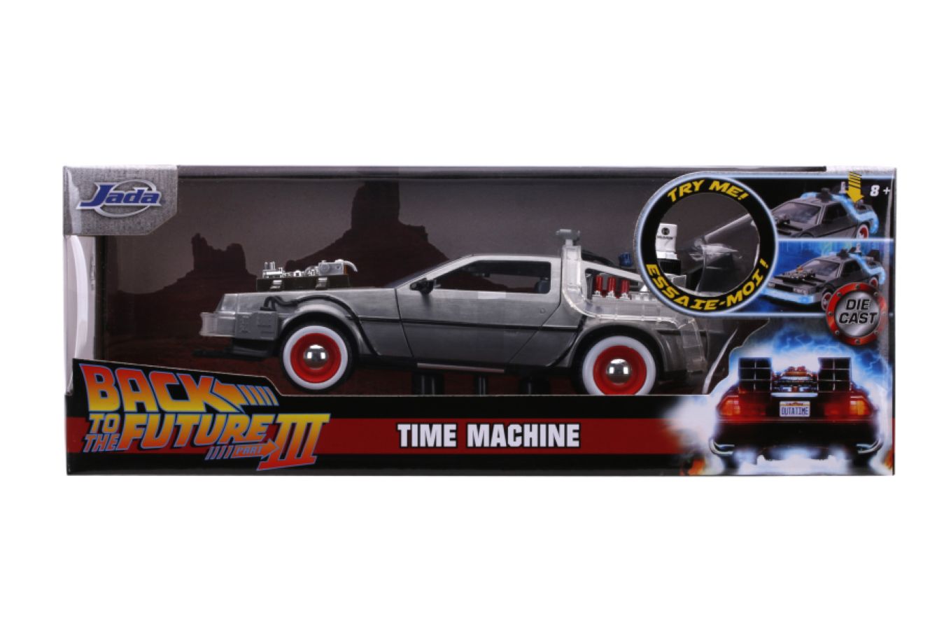 Back to the Future Part III - Time Machine Raw Metal 1:24 Scale Hollywood Ride