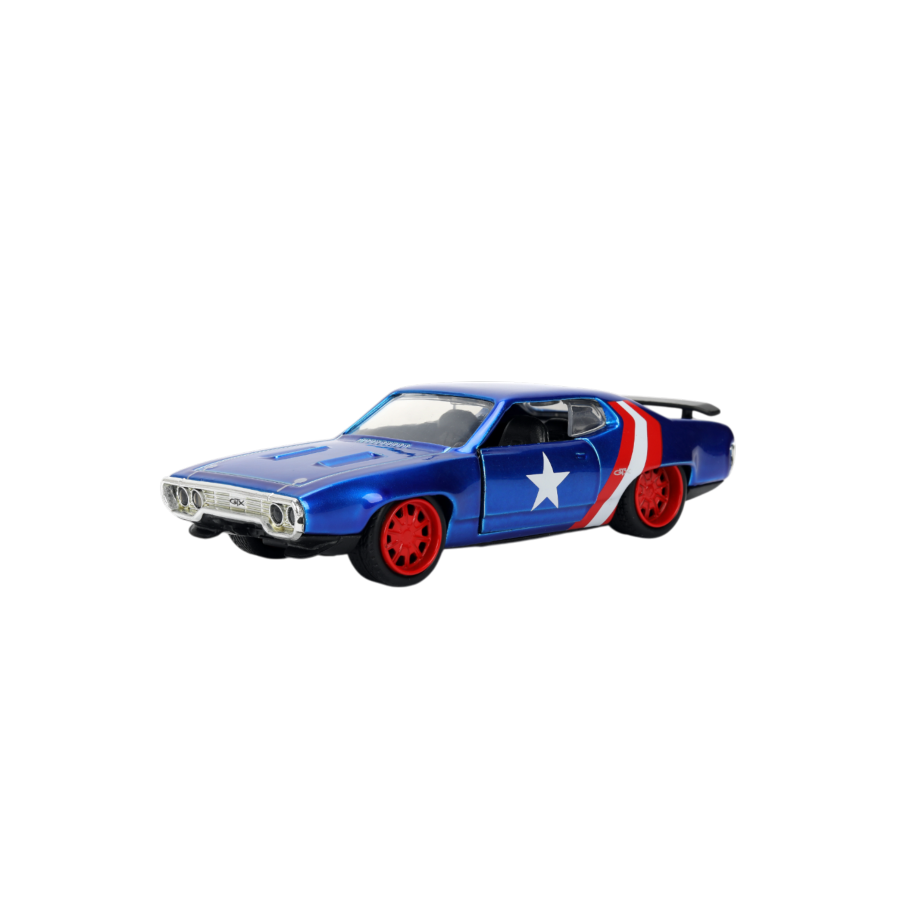 Marvel - 1:32 Scale 1972 Plymouth Captain America Diecast Vehicle