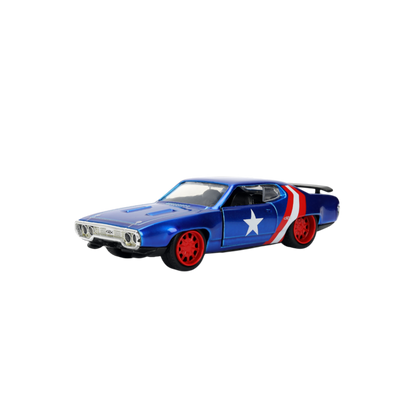 Marvel - 1:32 Scale 1972 Plymouth Captain America Diecast Vehicle