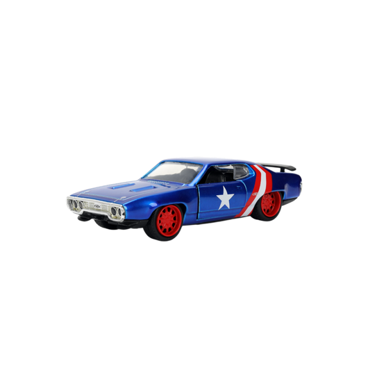 Marvel - 1:32 Scale 1972 Plymouth Captain America Diecast Vehicle