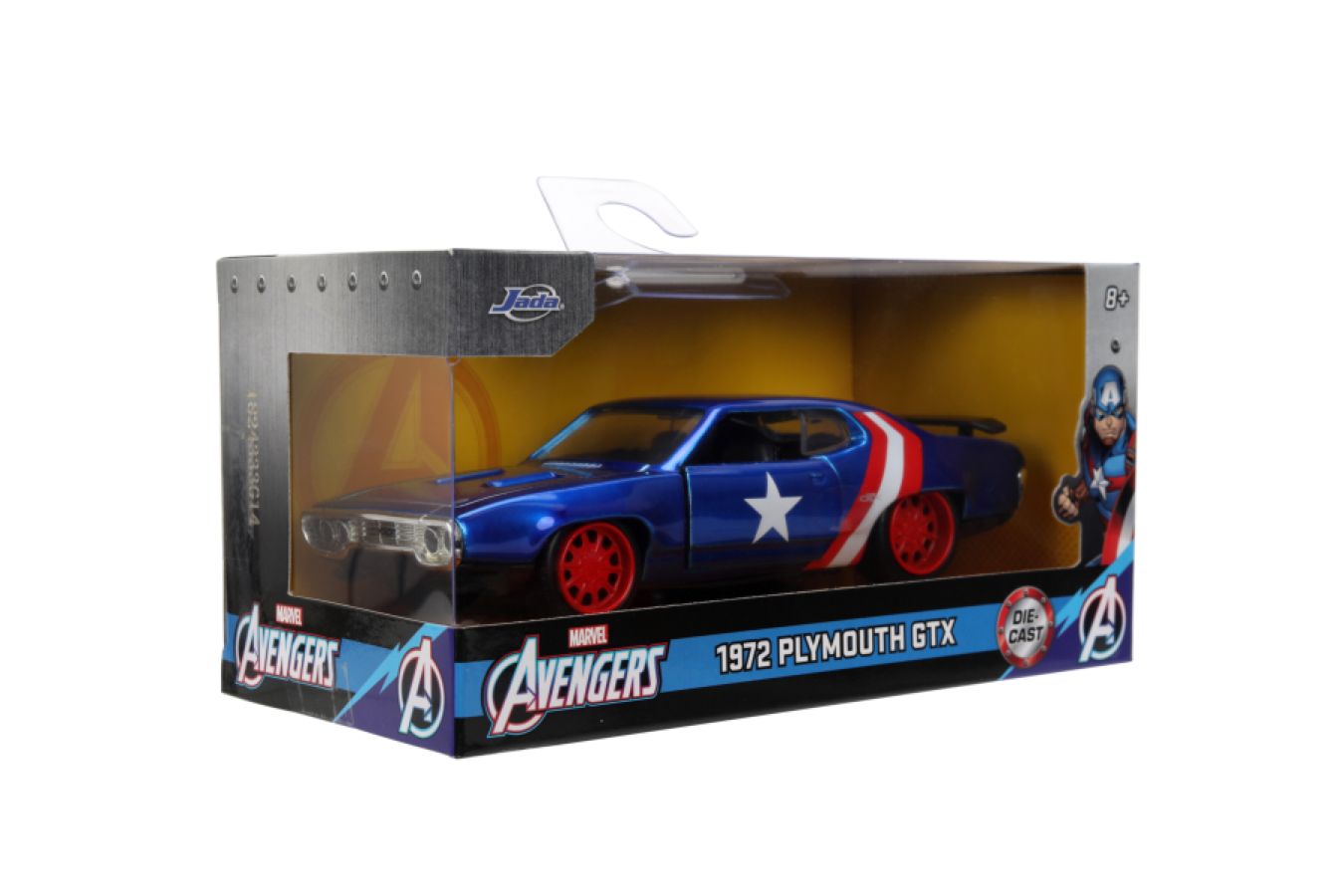 Marvel - 1:32 Scale 1972 Plymouth Captain America Diecast Vehicle