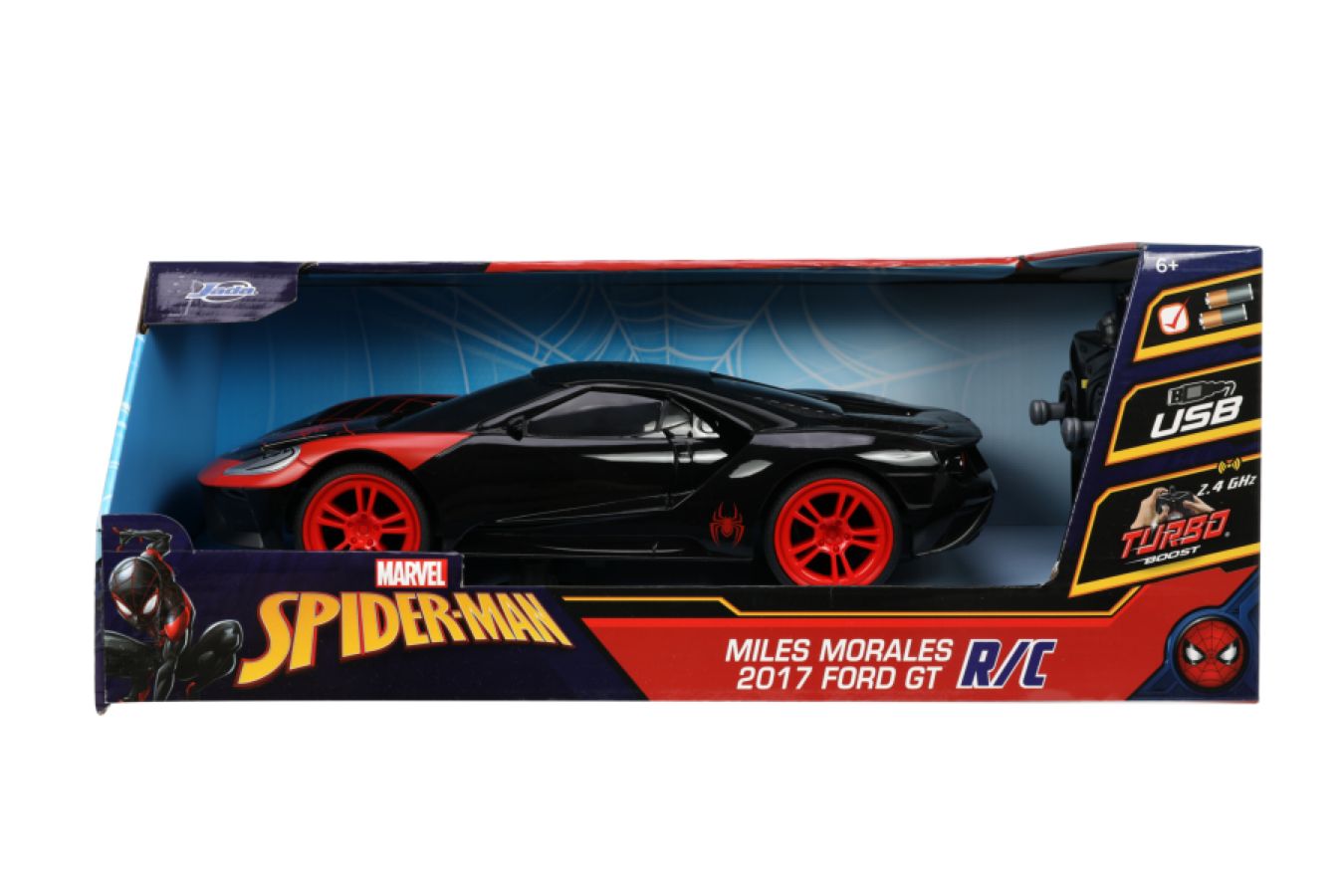 Marvel Comics - 2017 Ford GT (Mile Morales) 1:16 Scale Remote Control Car