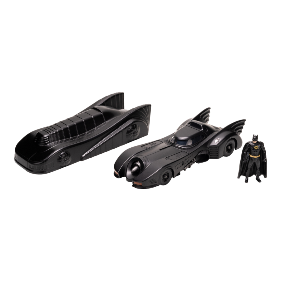 Batman (1989) - Batmobile & Armour with Batman 1:24 Scale Diecast Vehicle Set