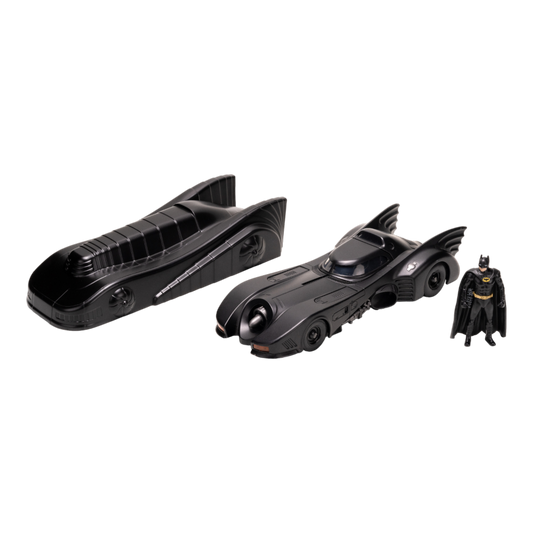 Batman (1989) - Batmobile & Armour with Batman 1:24 Scale Diecast Vehicle Set