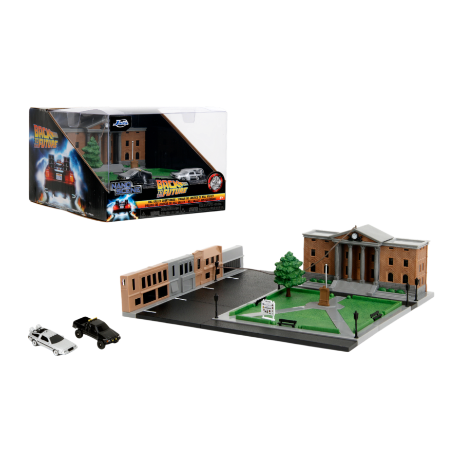 Back to the Future - 1.65" Nano Scene Hill Valley Courthouse Diecast Set