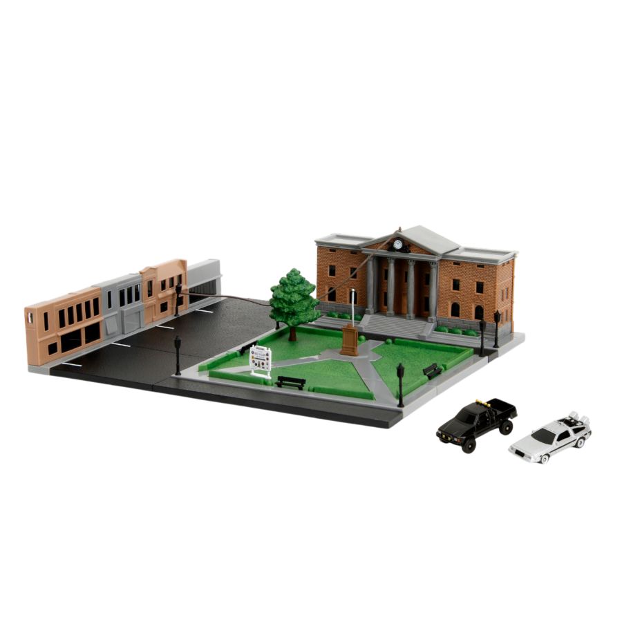 Back to the Future - 1.65" Nano Scene Hill Valley Courthouse Diecast Set