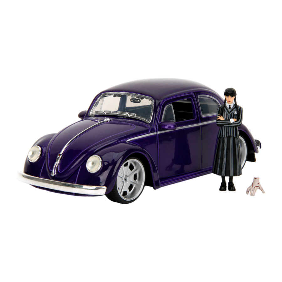 Wednesday (TV) - VW Beetle (with Wednesday) 1:24 Scale Diecast Vehicle