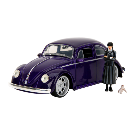 Wednesday (TV) - VW Beetle (with Wednesday) 1:24 Scale Diecast Vehicle