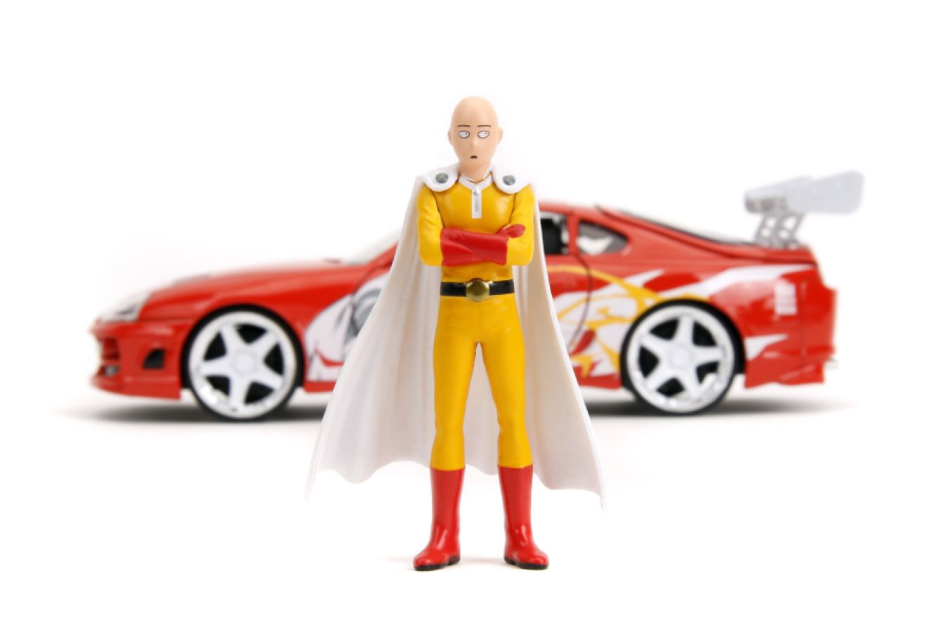 One Punch Man - Saitama with 1995 Toyota Supra V2 1:24 Scale Diecast Vehicle