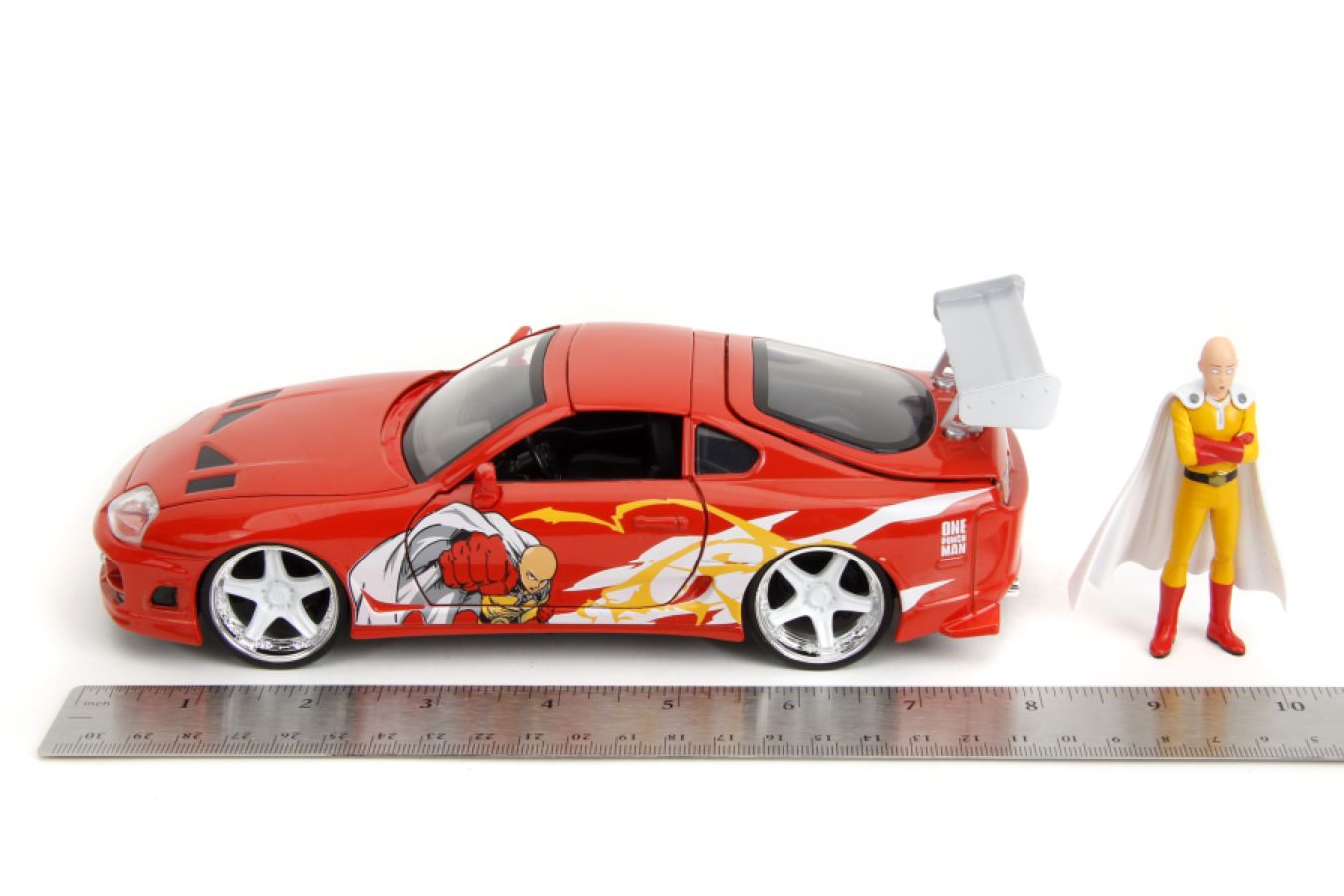 One Punch Man - Saitama with 1995 Toyota Supra V2 1:24 Scale Diecast Vehicle