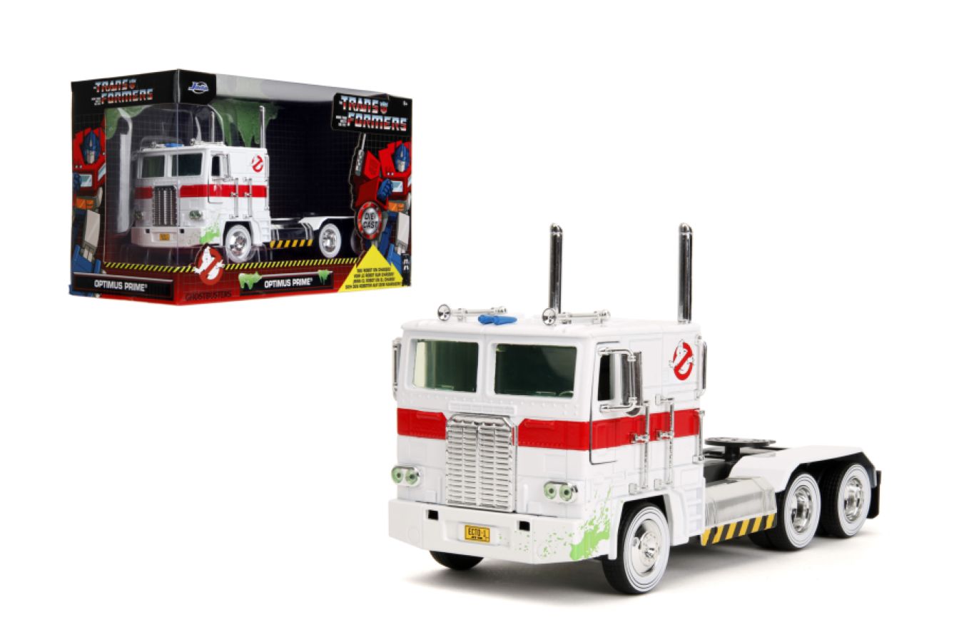 Hollywood Rides - Optimus Prime X Ghostbusters Ecto-1 Mash-up 1:24 Scale Diecast Vehicle