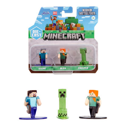 Minecraft - Nano MetalFig 3-Pack