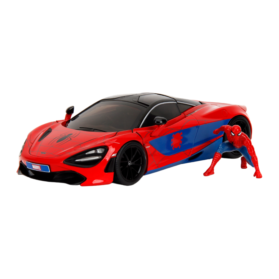 Hollywood Rides - Spider-Man with McLaren 720S 1:24 Scale Diecast Vehicle Set