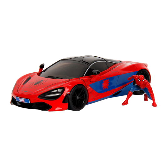 Hollywood Rides - Spider-Man with McLaren 720S 1:24 Scale Diecast Vehicle Set