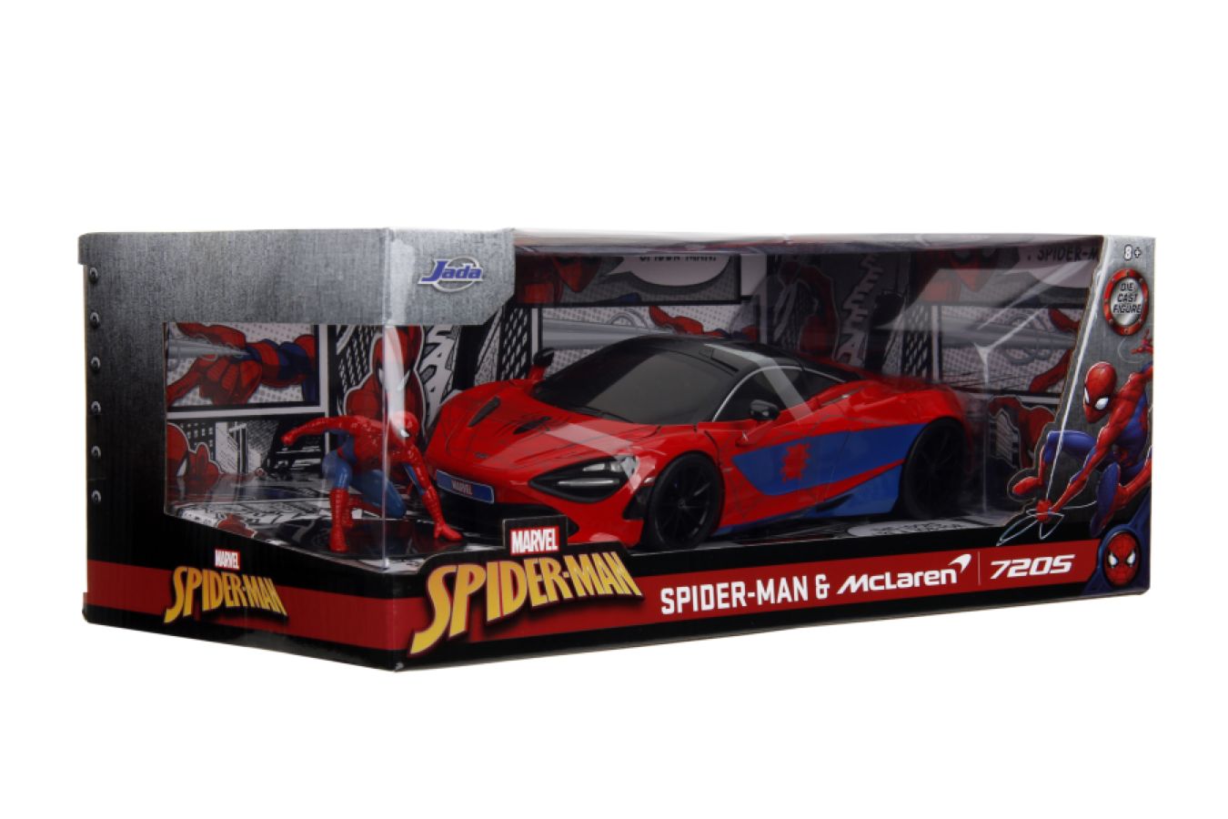 Hollywood Rides - Spider-Man with McLaren 720S 1:24 Scale Diecast Vehicle Set