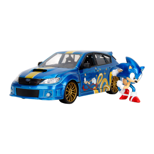 Sonic - Subaru STI with Sonic Figure 1:24 Scale Diecast Vehicle