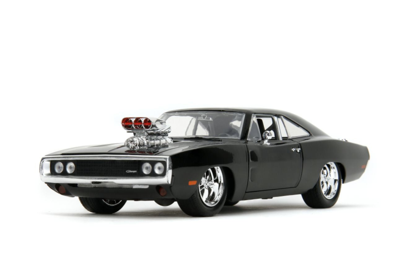 Hollywood Rides - 1970 Dodge Charger w/Dom Toretto 1:24 Diecast Set