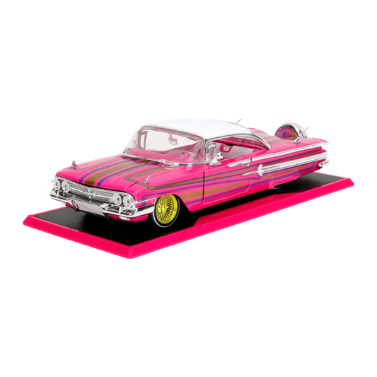 Pink Slips 1960 Chevy Impala Low Rider 1 24 Scale Diecast Vehicle Ozzie Collectables