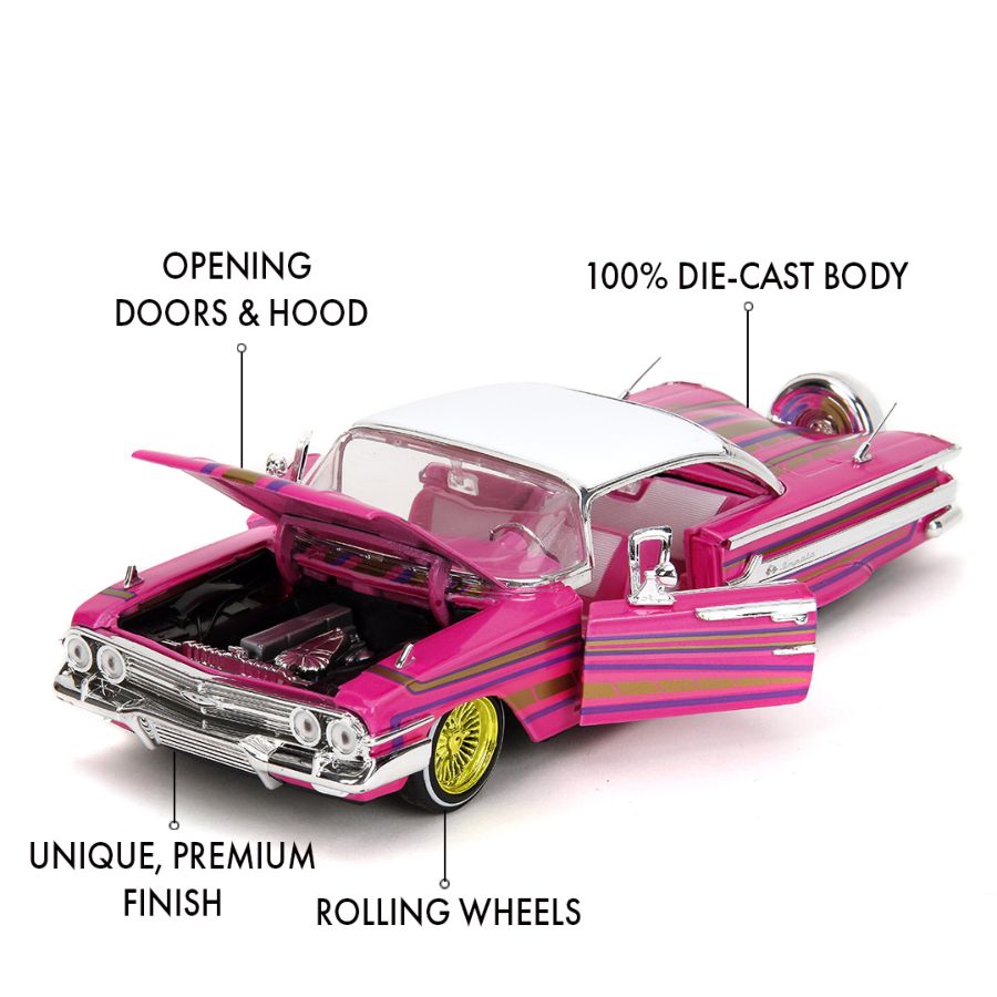 Pink Slips - 1960 Chevy Impala Low Rider 1:24 Scale Diecast Vehicle | Ozzie  Collectables