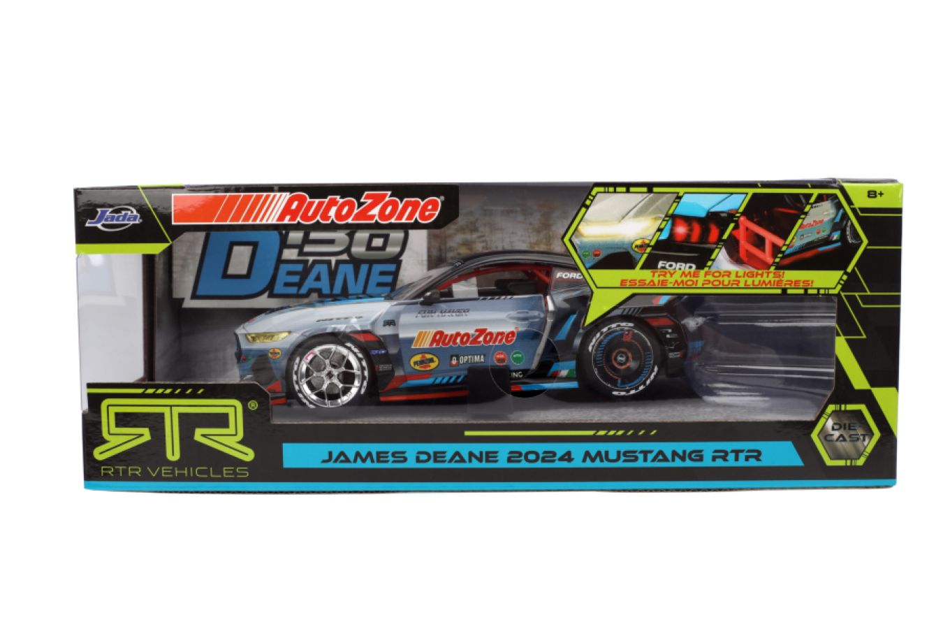 Big Time Muscle - James Deane 2024 Ford Mustang RTR Racing 1:24 Scale Diecast Vehicle