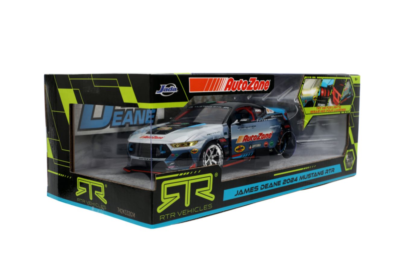 Big Time Muscle - James Deane 2024 Ford Mustang RTR Racing 1:24 Scale Diecast Vehicle