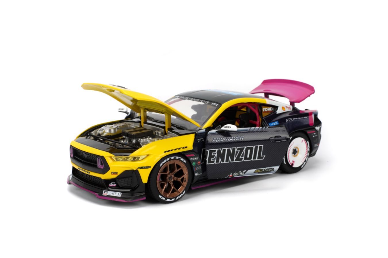 Big Time Muscle - Ben Hobson 2024 Ford Mustang RTR Racing 1:24 Scale Diecast Vehicle