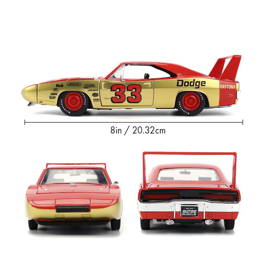 Big Time Muscle - 1:24 Scale 1969 Dodge Charger Daytona Diecast Vehicle