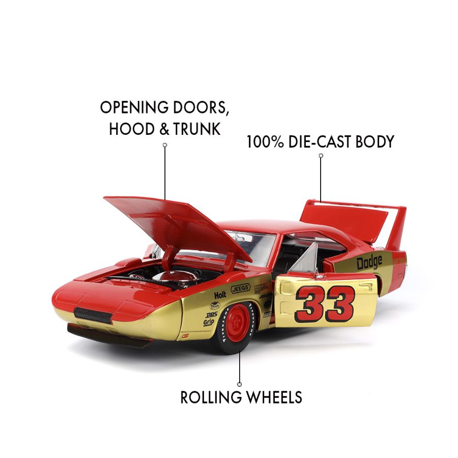 Big Time Muscle - 1:24 Scale 1969 Dodge Charger Daytona Diecast Vehicle