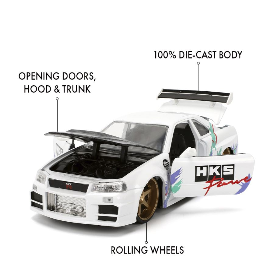 JDM Tuners - 2002 Nissan Skyline GTR R34 1:24 Scale Diecast Vehicle