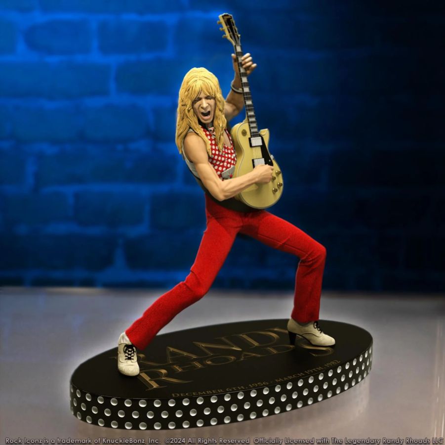 Randy Rhoads IV - The Early Years (Red Version) Rock Iconz Statue