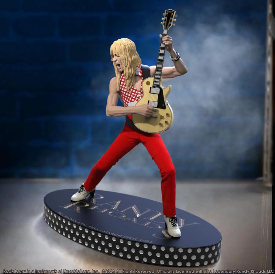 Randy Rhoads IV - The Early Years (Red Version) Rock Iconz Statue