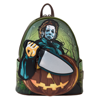 Halloween - Michael Myers Pumpkin Glow Mini Backpack (with Coin Bag)