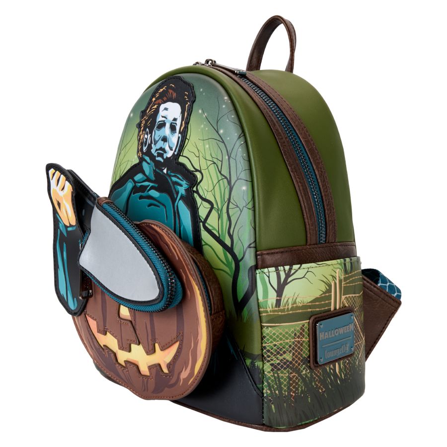 Halloween - Michael Myers Pumpkin Glow Mini Backpack (with Coin Bag)