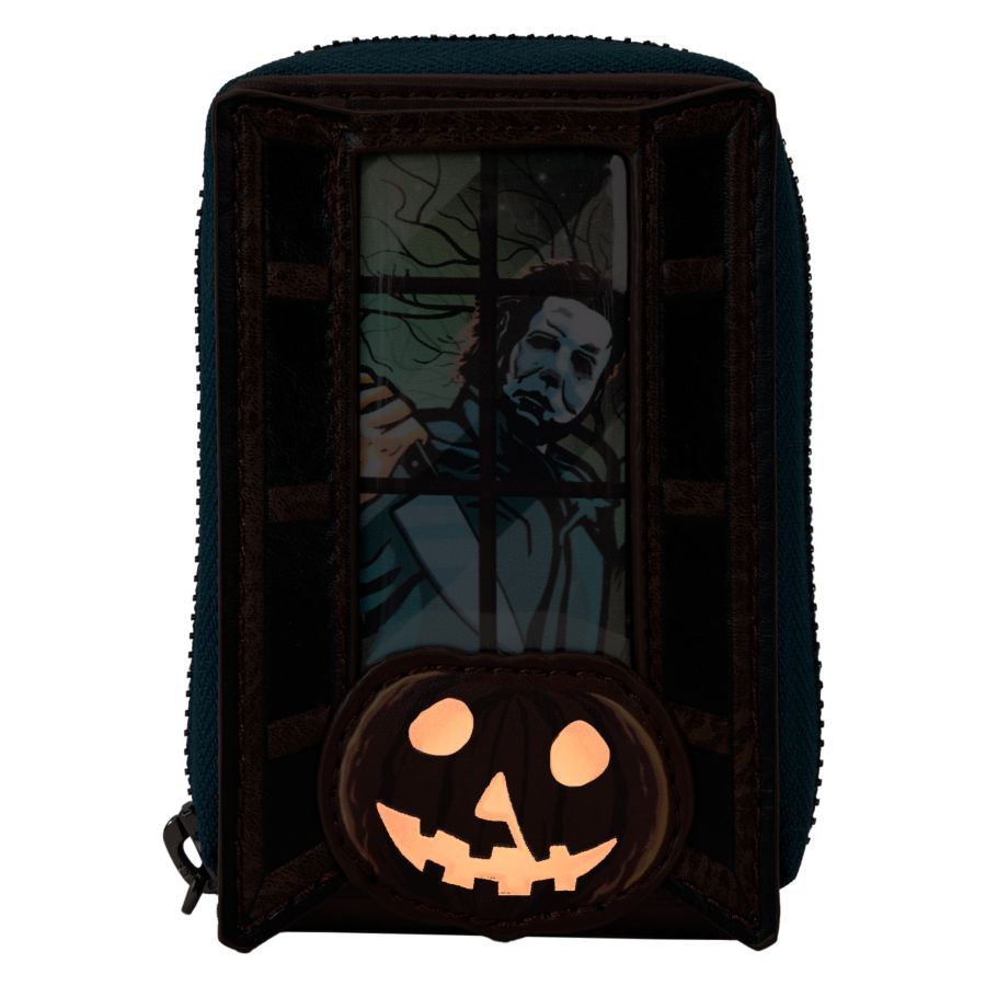 Halloween - Michael Myers Pumpkin Glow Accordion Zip Around Wallet